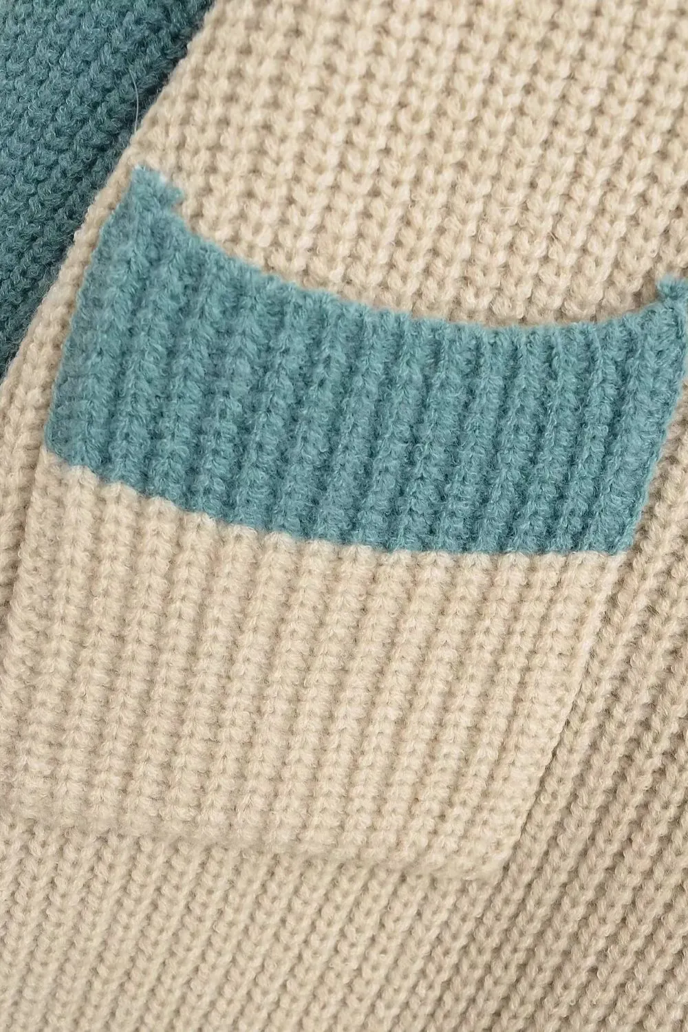 ' Eleanor' Color - Block V - Neck Knit Top