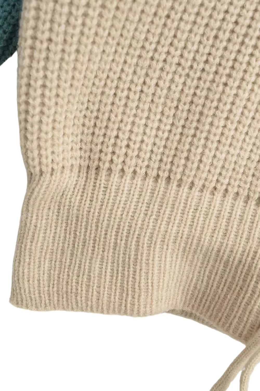 ' Eleanor' Color - Block V - Neck Knit Top