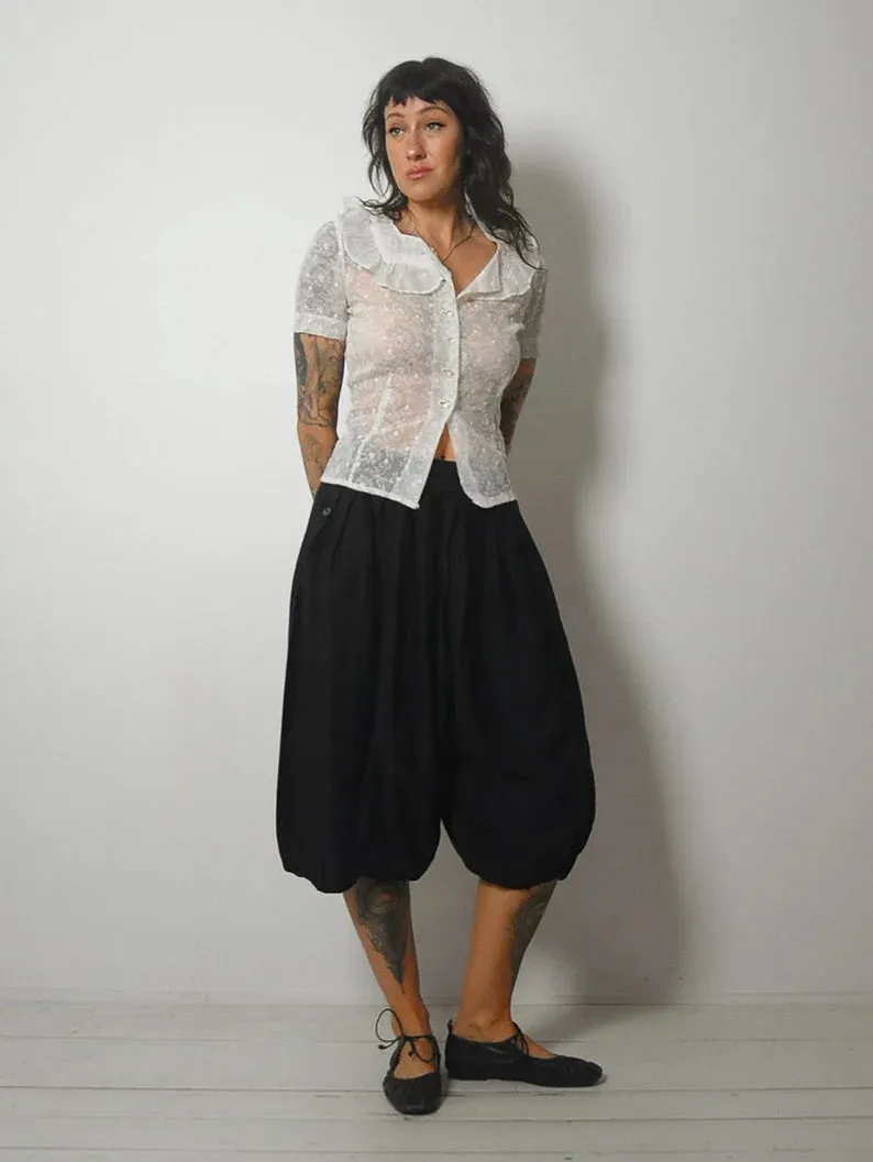 1950's Sheer Floral Lace Blouse