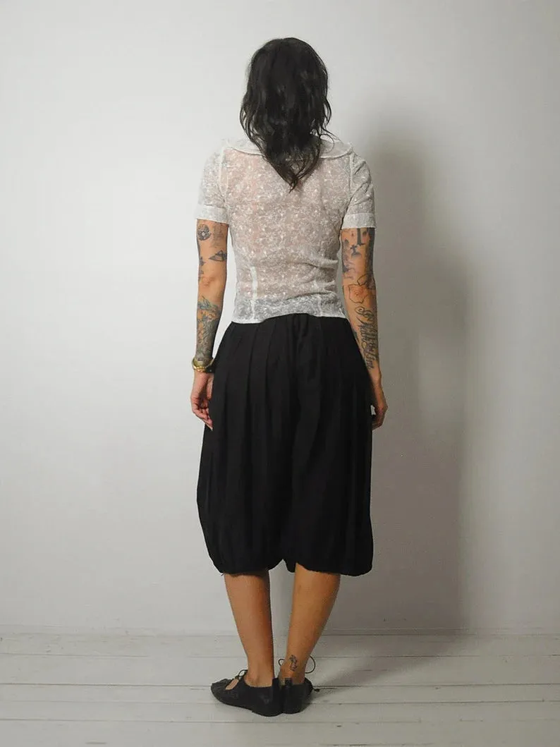 1950's Sheer Floral Lace Blouse