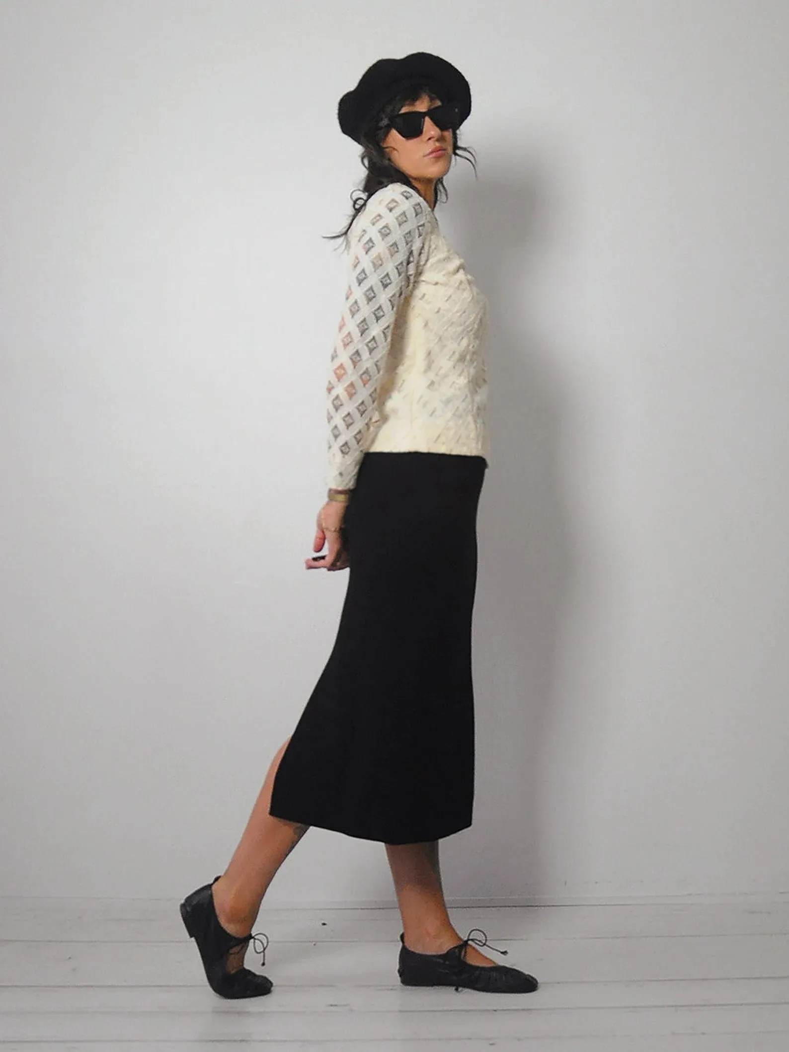 1960's Lattice Lace Blouse