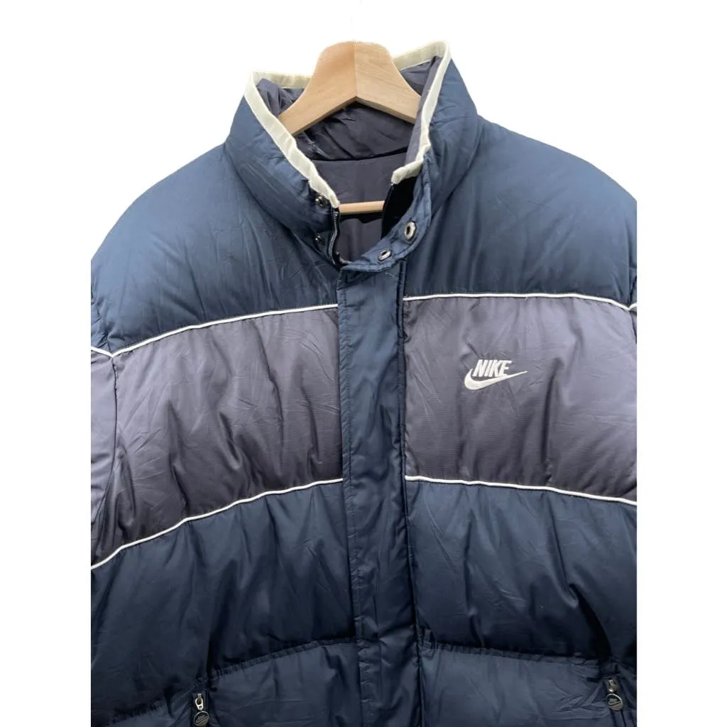 2000's Nike Men's Two-Tone Reversible Quilted Down Puffer Jacket
