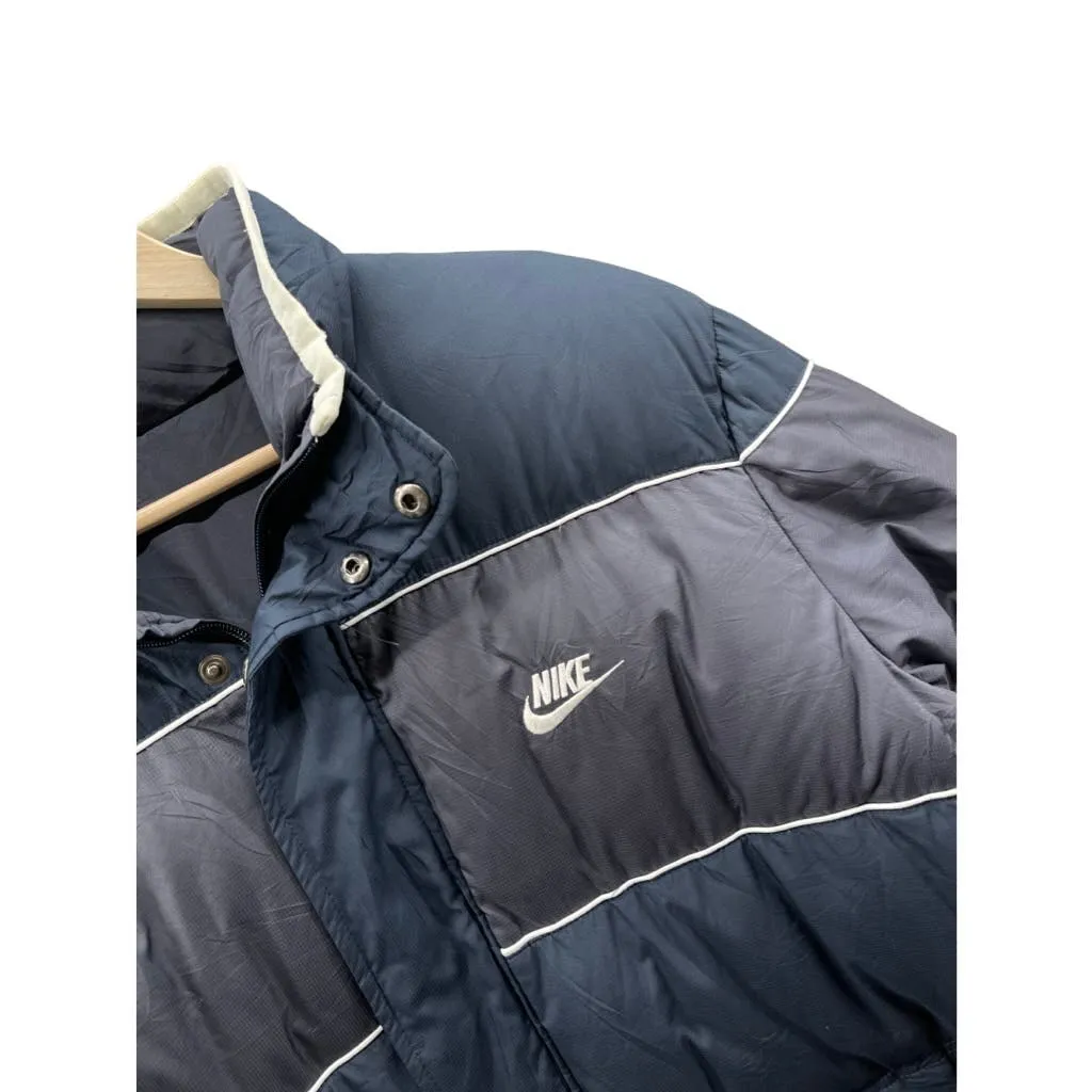 2000's Nike Men's Two-Tone Reversible Quilted Down Puffer Jacket