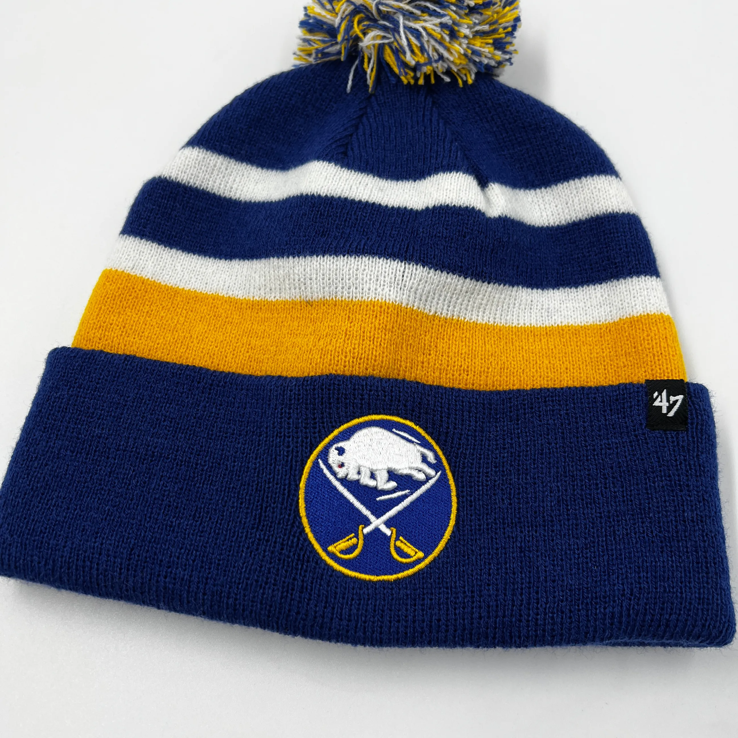 '47 Brand Buffalo Sabres Royal & Gold Cuff Knit Winter Hat