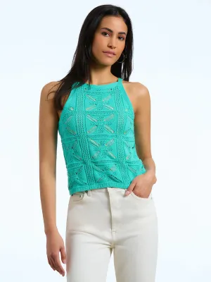 525 America Crochet Halter Top