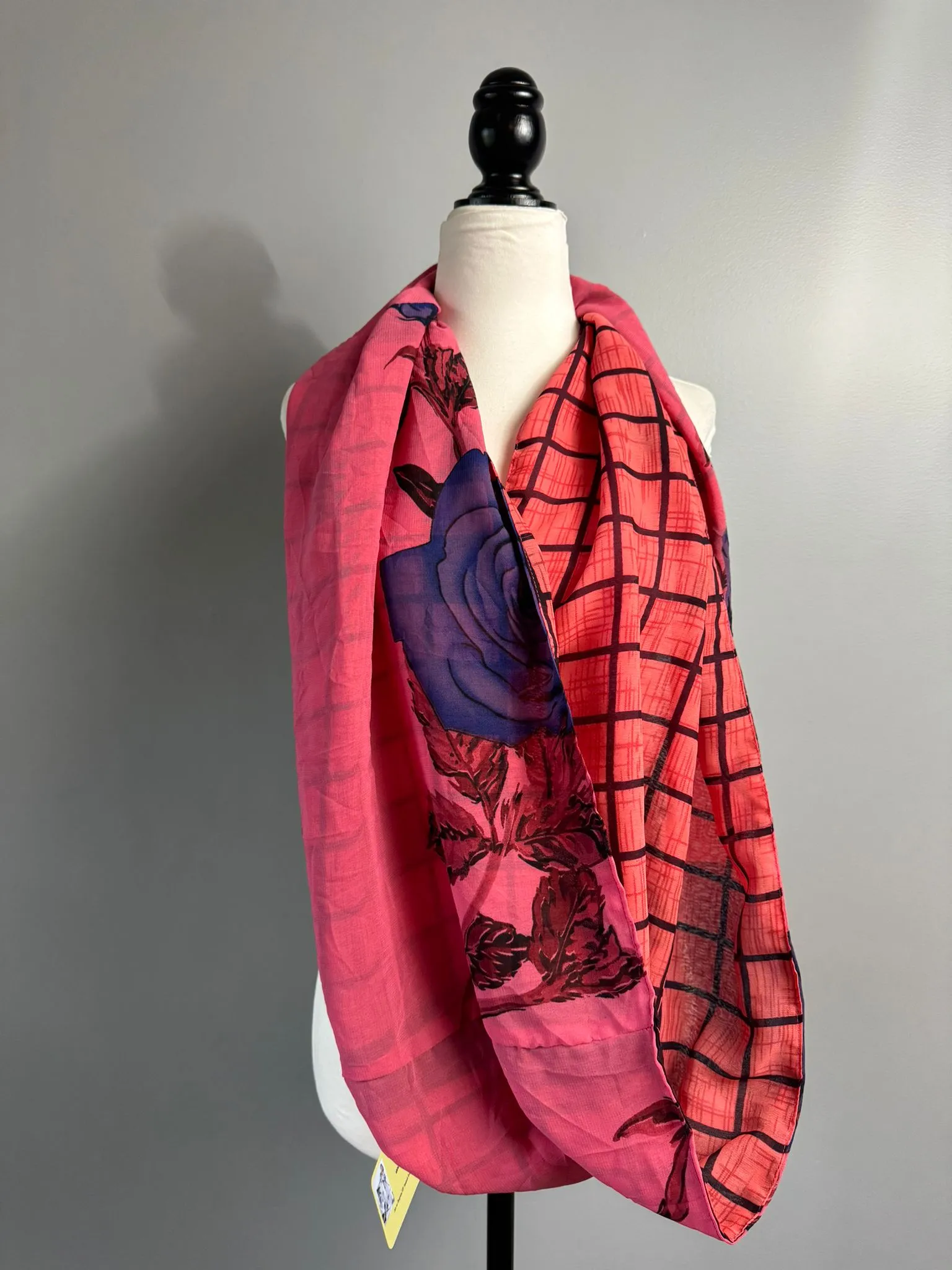 60 inch Reversible Infinity Scarf (long) E020