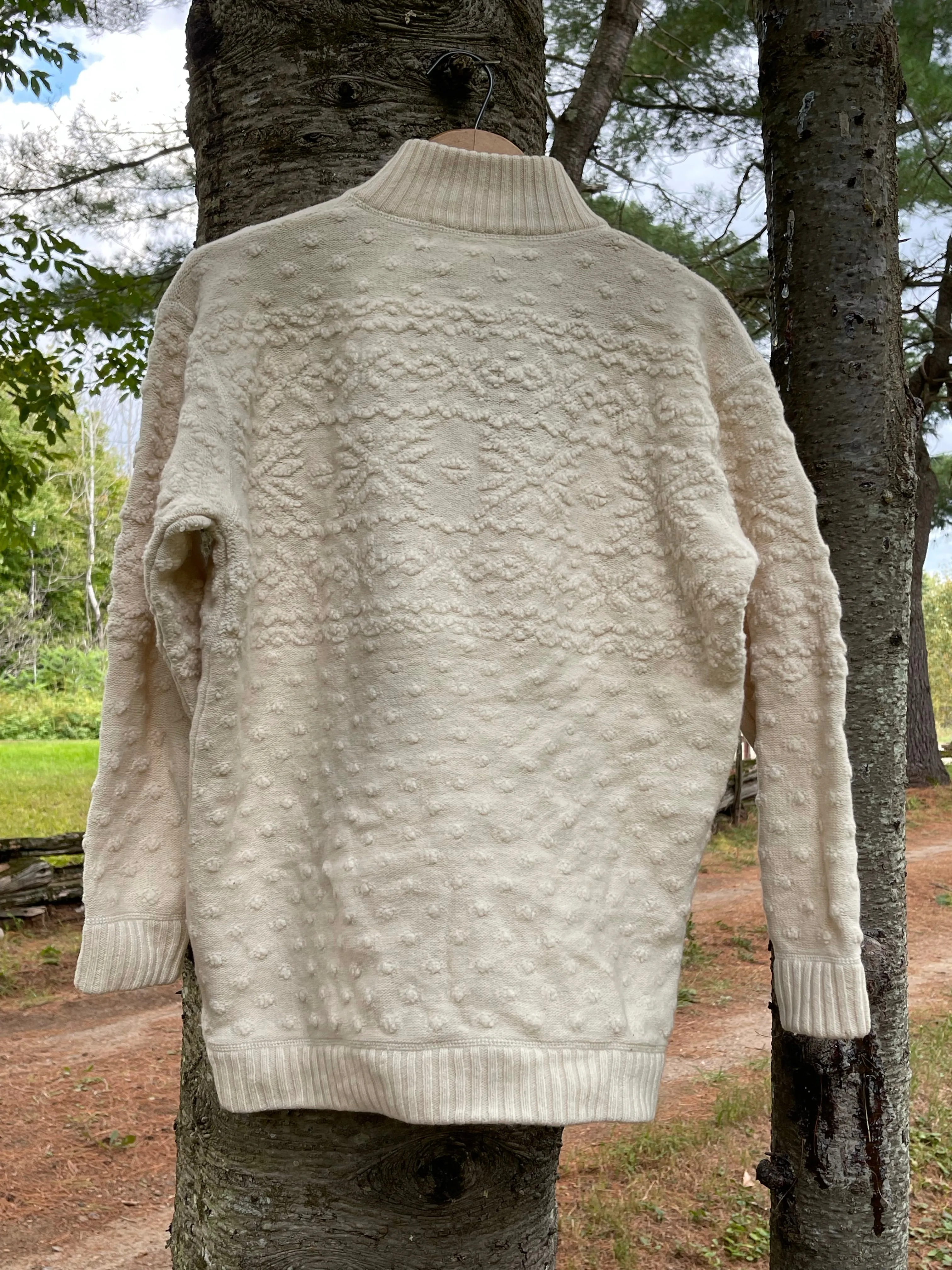 90s Creamy Wool Quarter-Zip - S/M