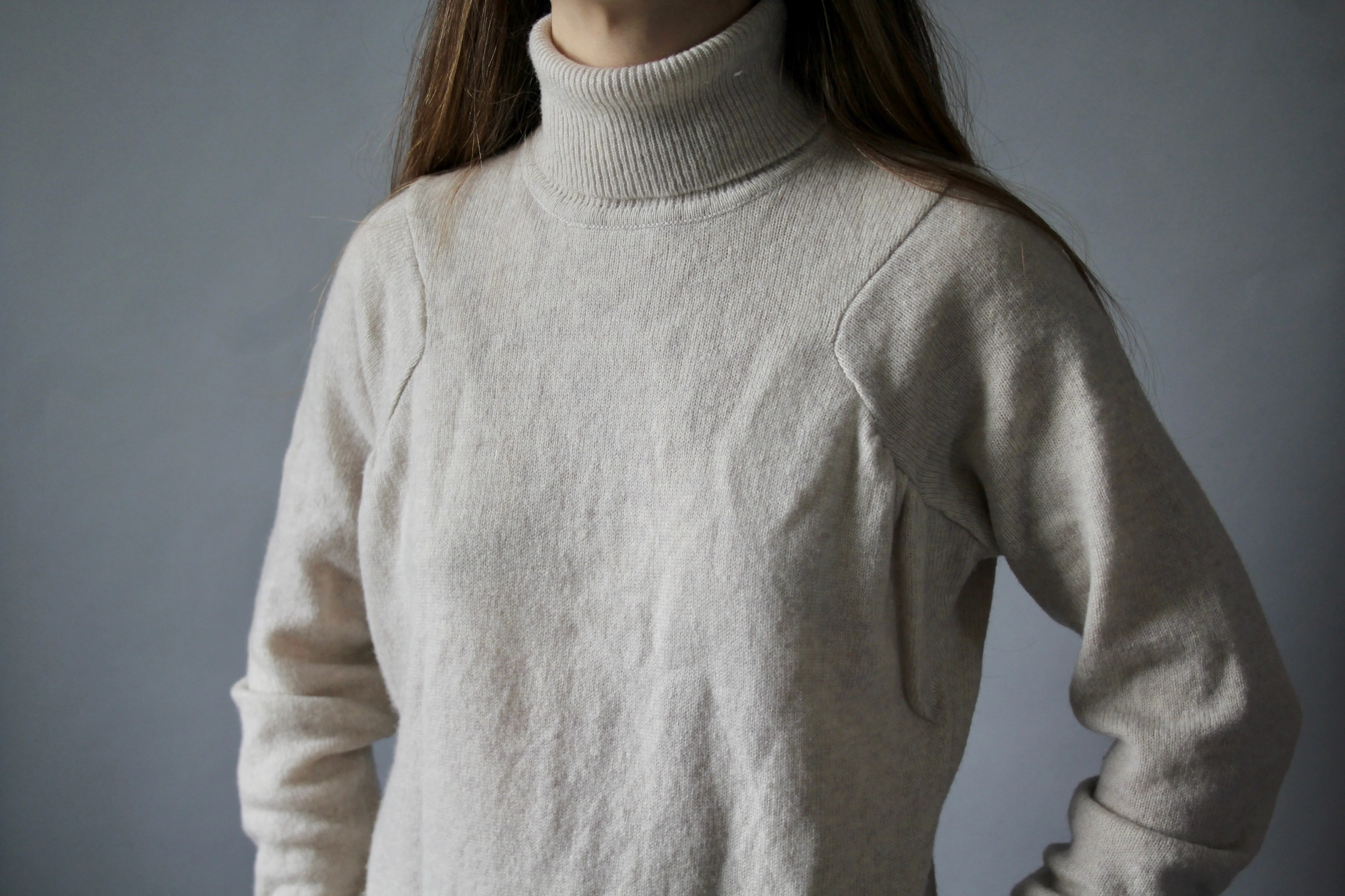90s Stone Turtleneck - L