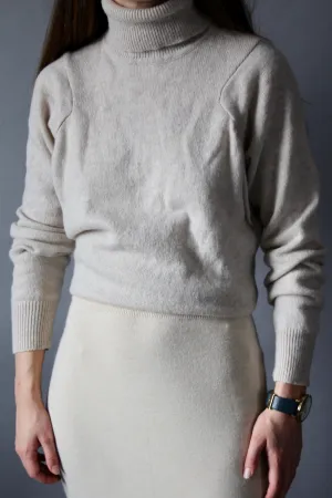 90s Stone Turtleneck - L