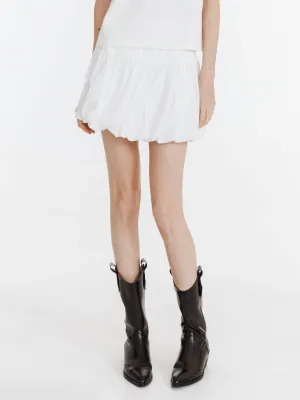 A-line Pleated Patchwork Bud Skirt