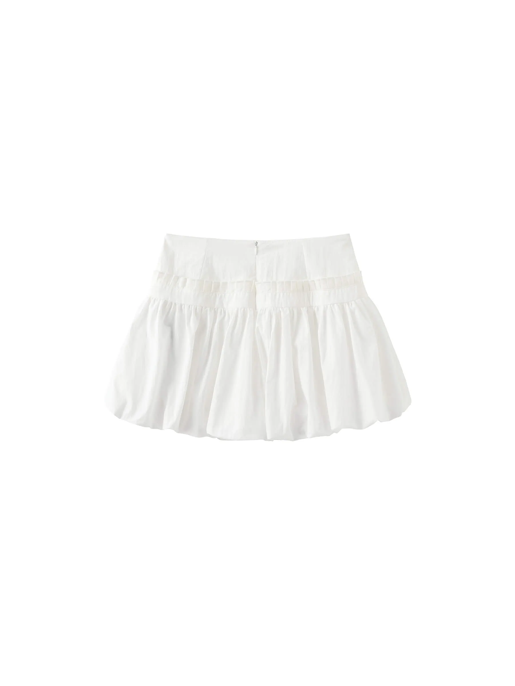 A-line Pleated Patchwork Bud Skirt