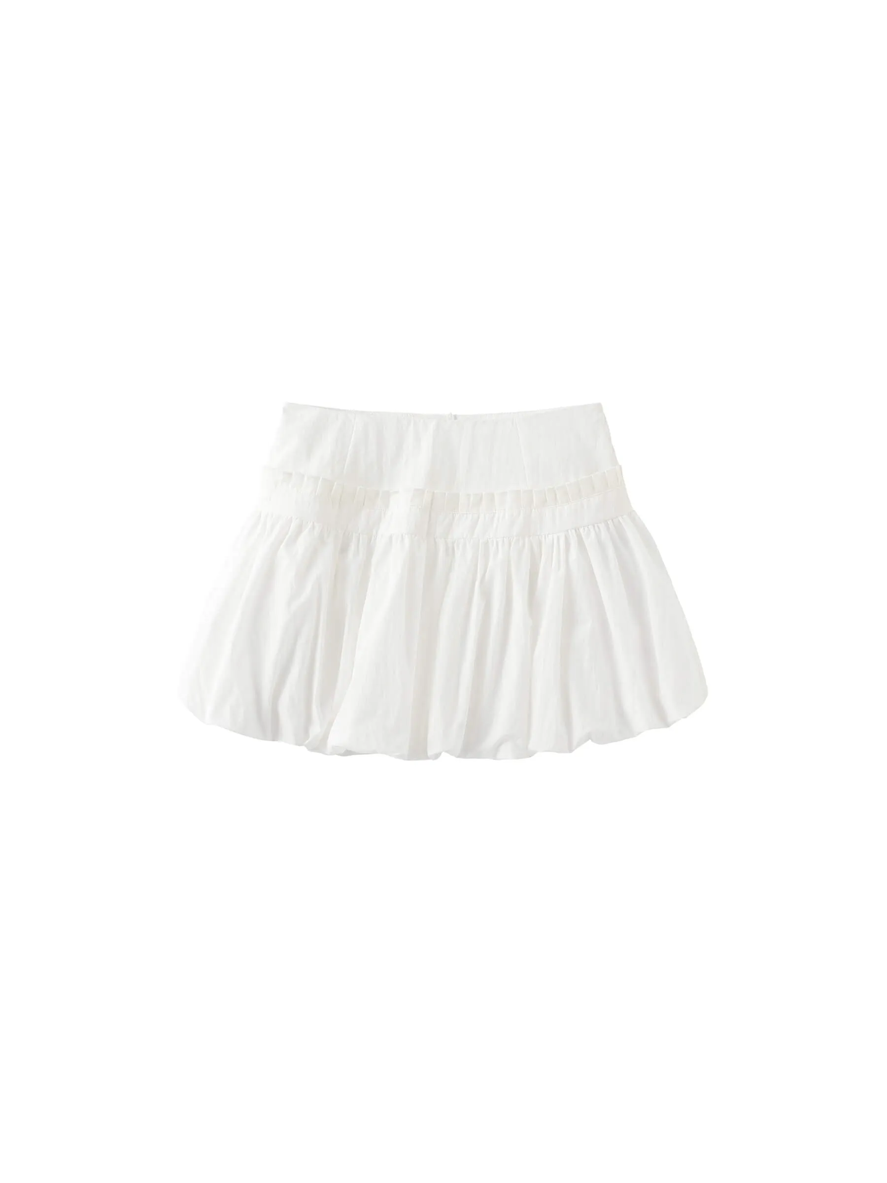 A-line Pleated Patchwork Bud Skirt