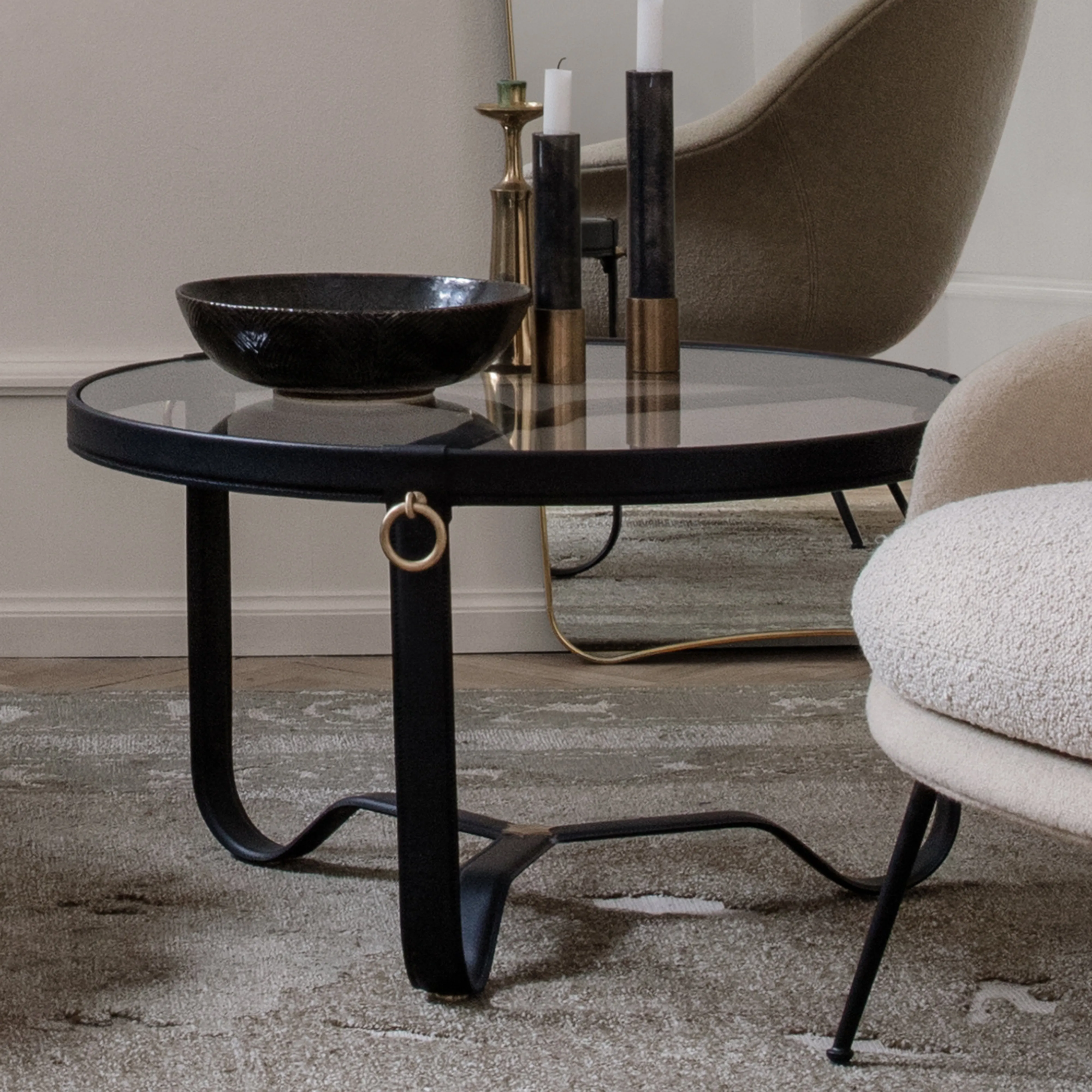Adnet Circular Coffee Table