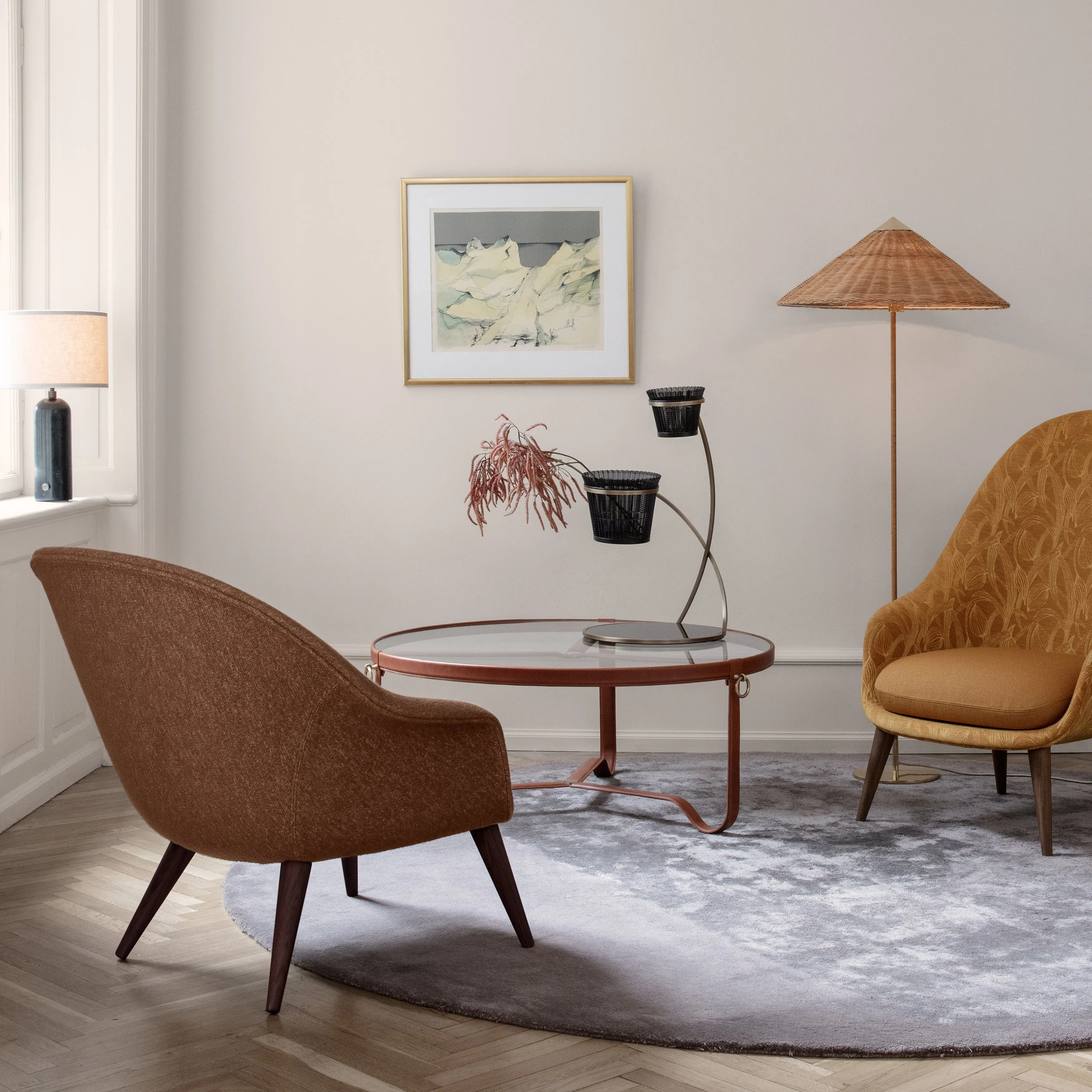 Adnet Circular Coffee Table