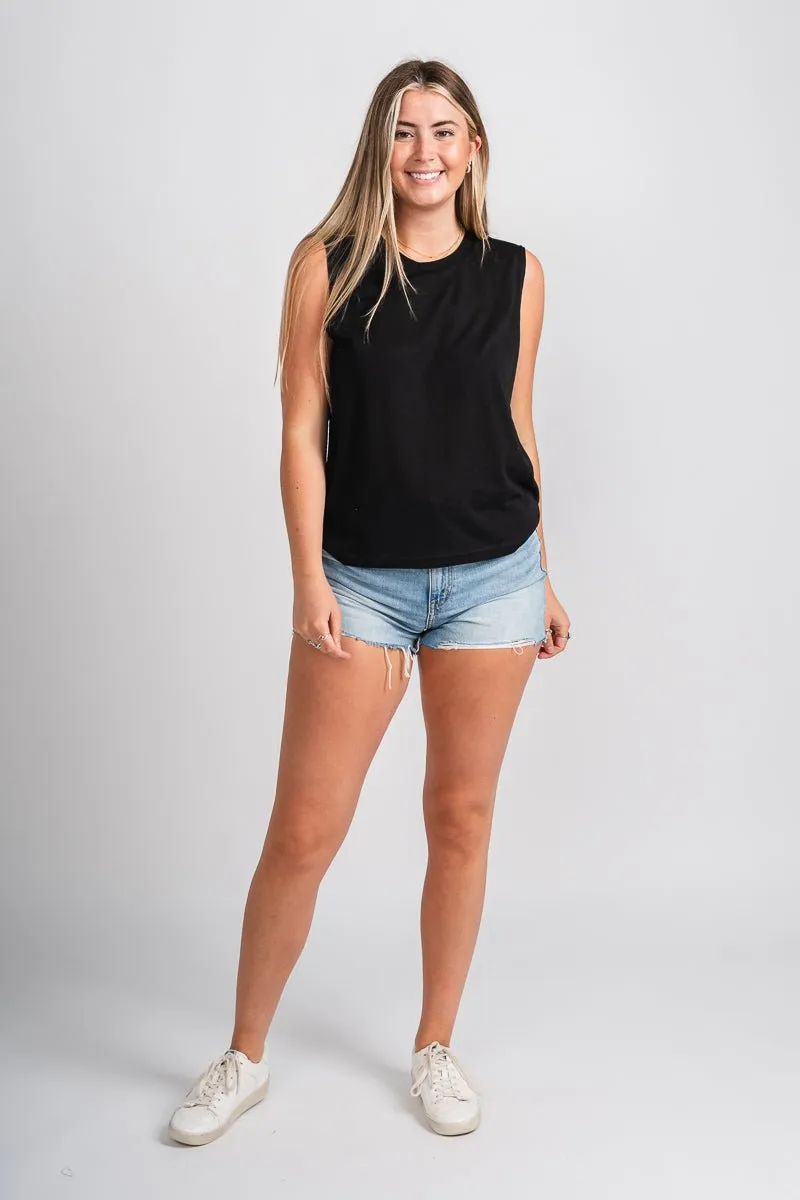 Aerie knit tank top black