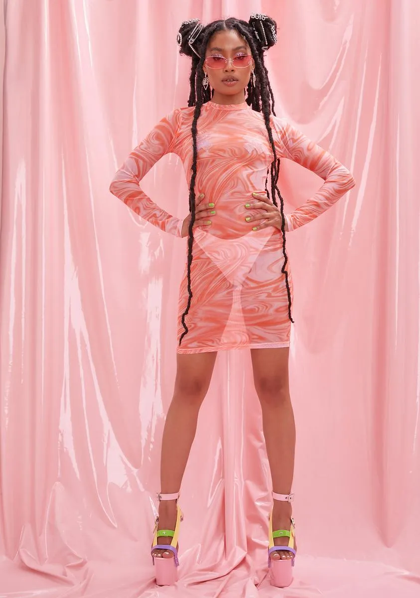 Alert The Press Marble Dress