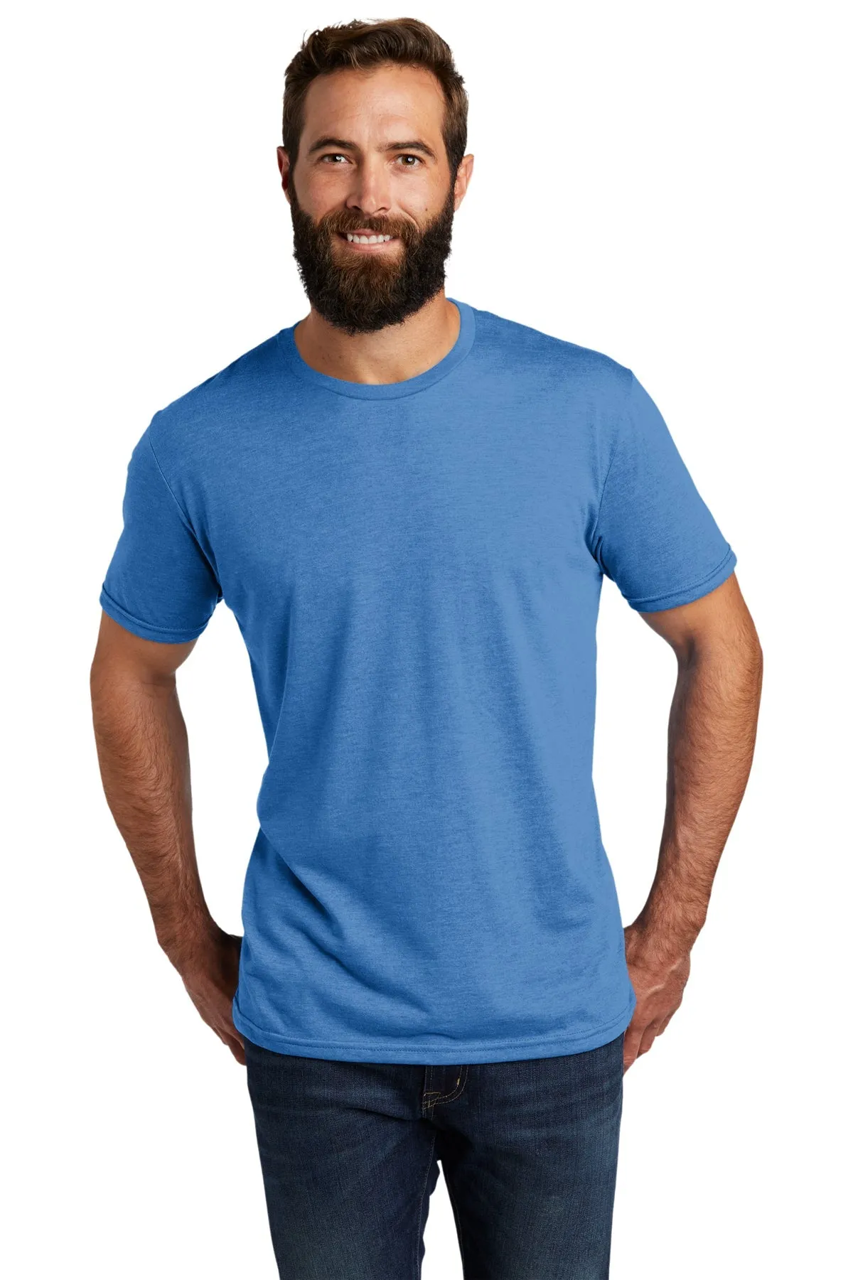 Allmade Unisex Tri-Blend Custom Tee, Azure Blue