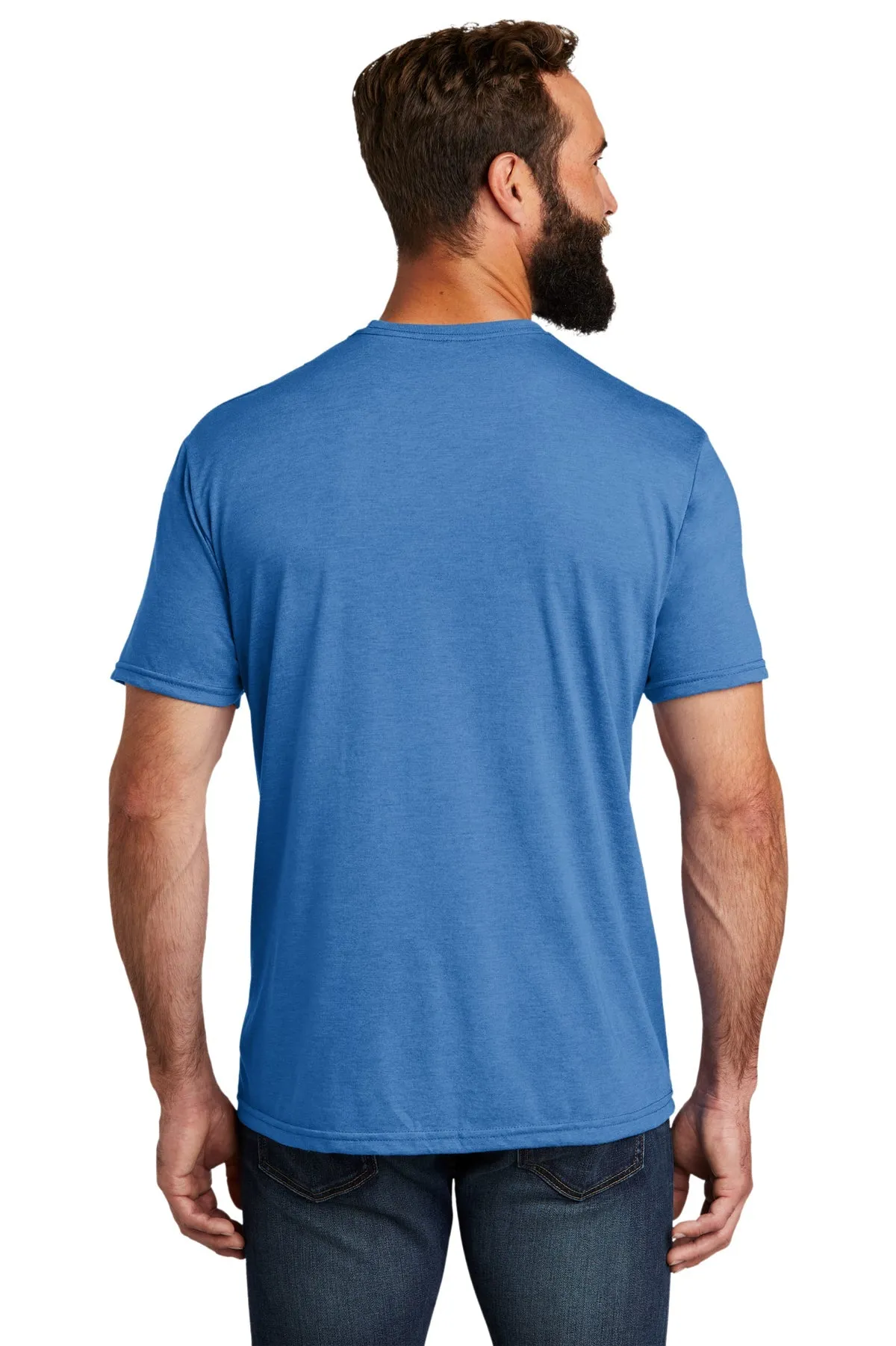 Allmade Unisex Tri-Blend Custom Tee, Azure Blue