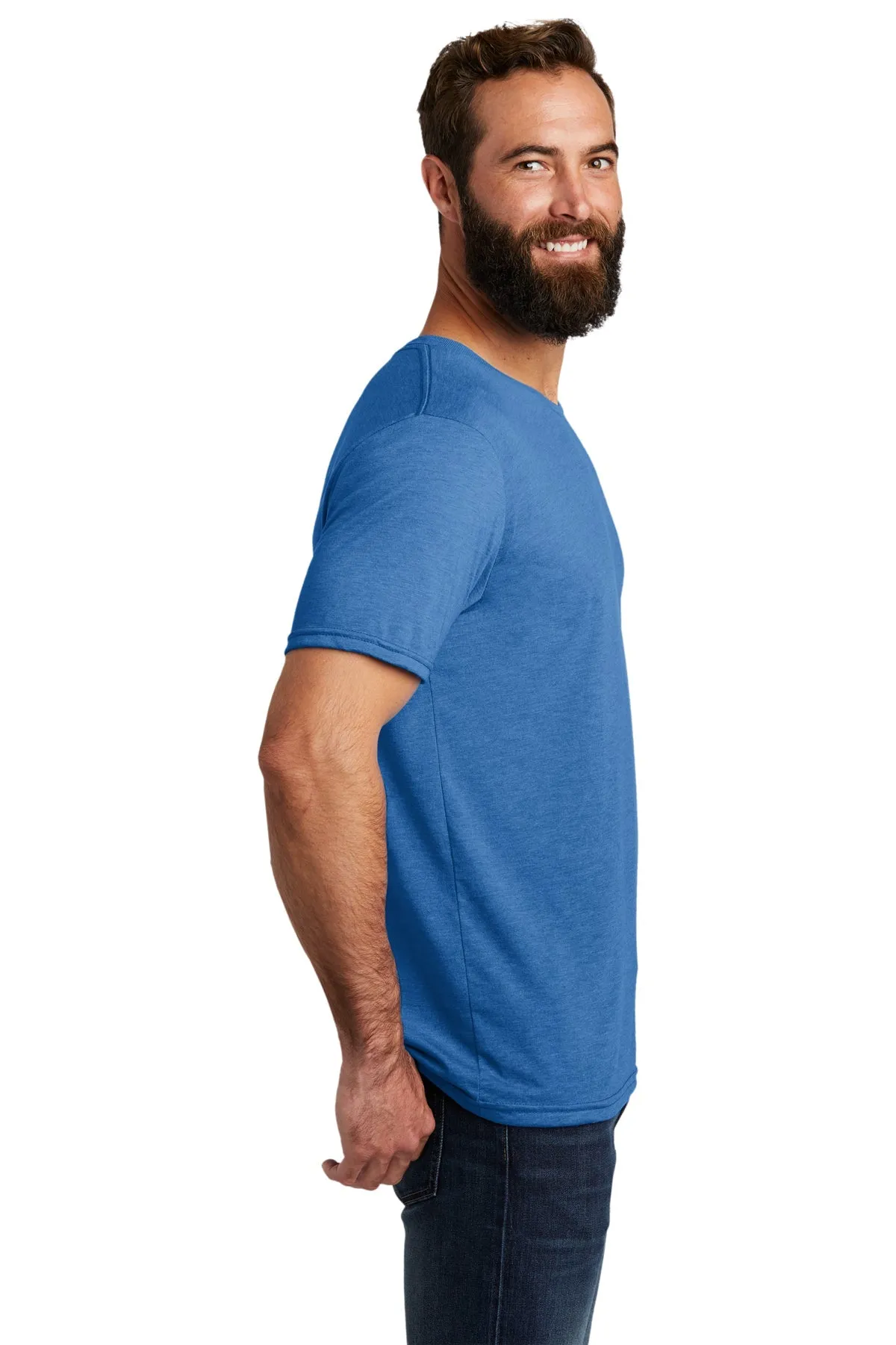 Allmade Unisex Tri-Blend Custom Tee, Azure Blue