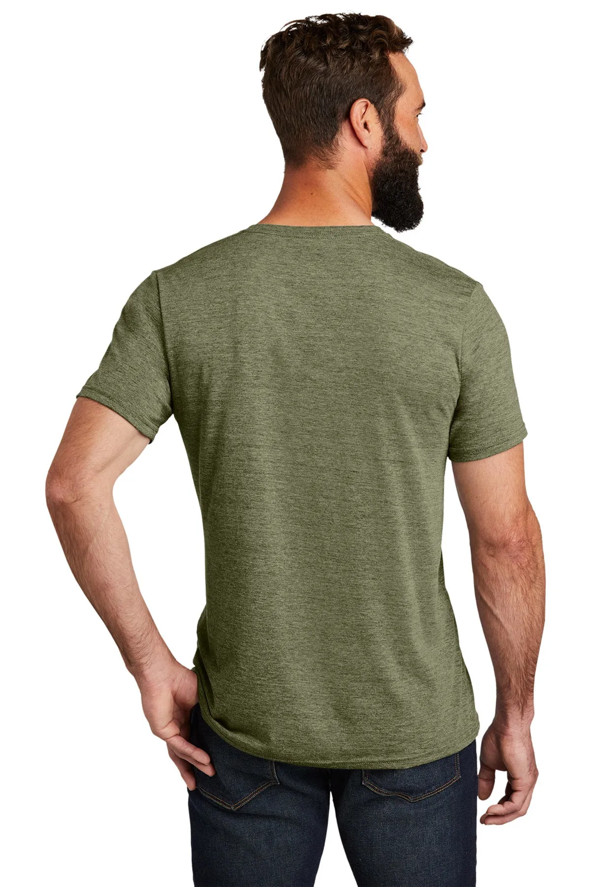 Allmade Unisex Tri-Blend Custom V-Neck Tee, Olive You Green