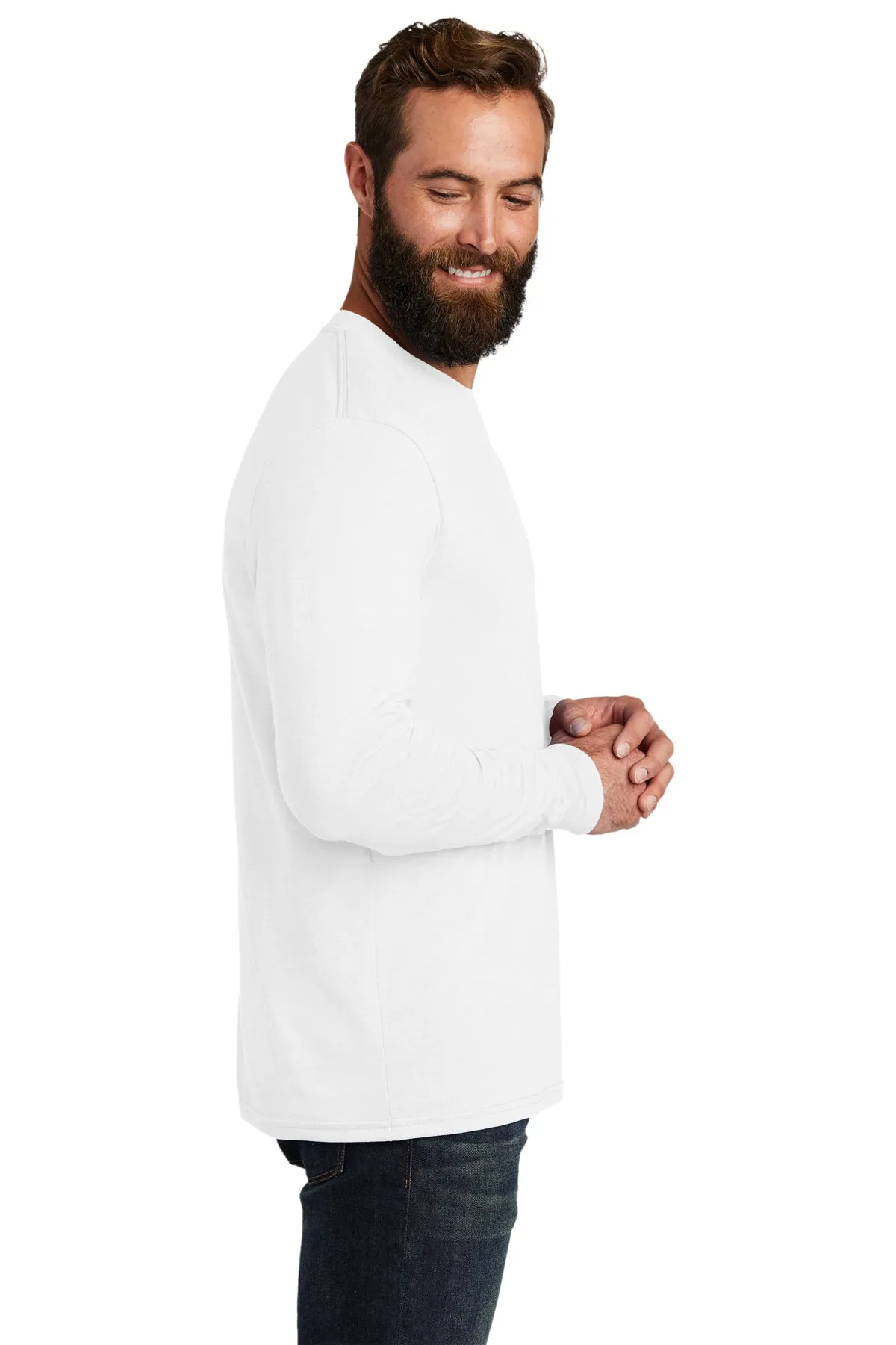 Allmade Unisex Tri-Blend Customized Long Sleeve Tee, Fairly White