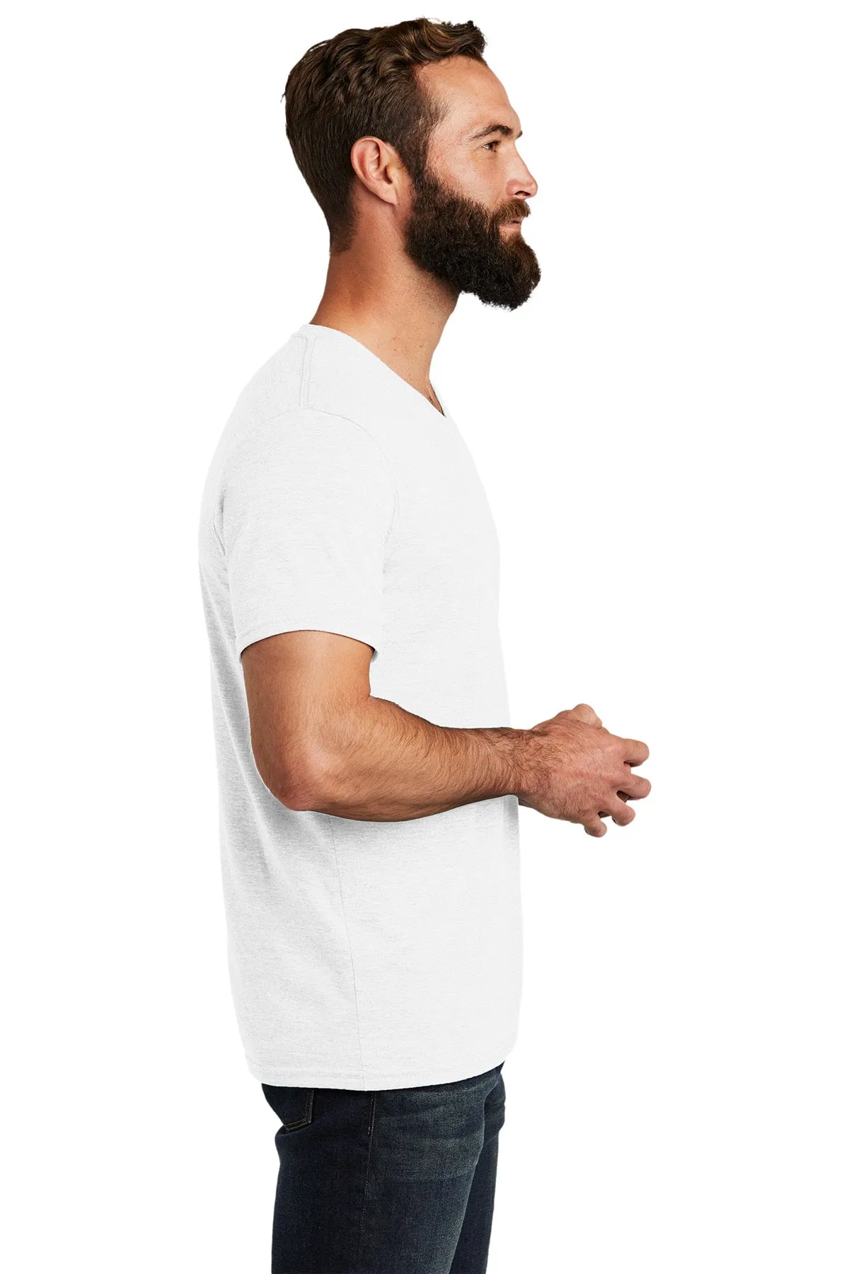 Allmade Unisex Tri-Blend Customized V-Neck Tee, Fairly White