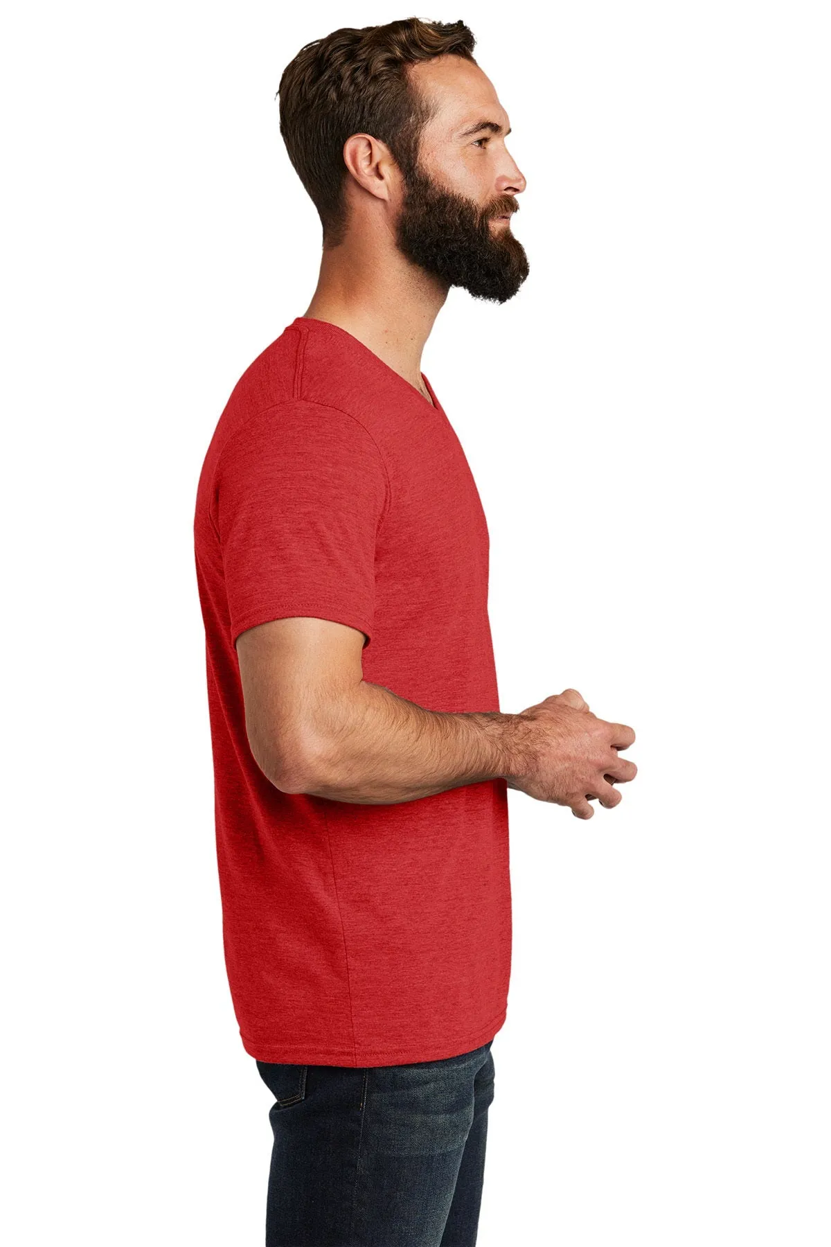 Allmade Unisex Tri-Blend Customized V-Neck Tee, Rise Up Red