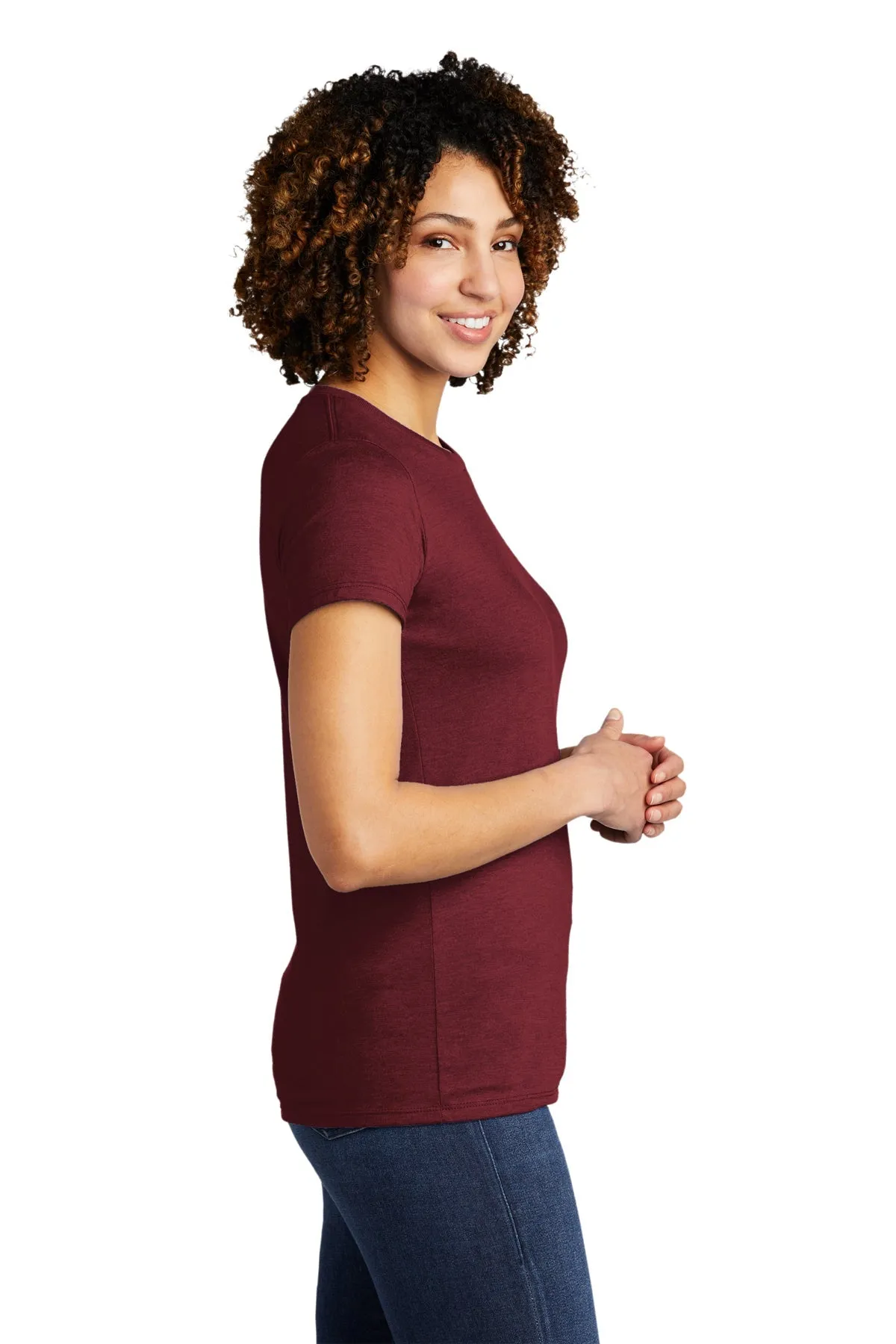 Allmade Women's Tri-Blend Branded Tee, Vino Red