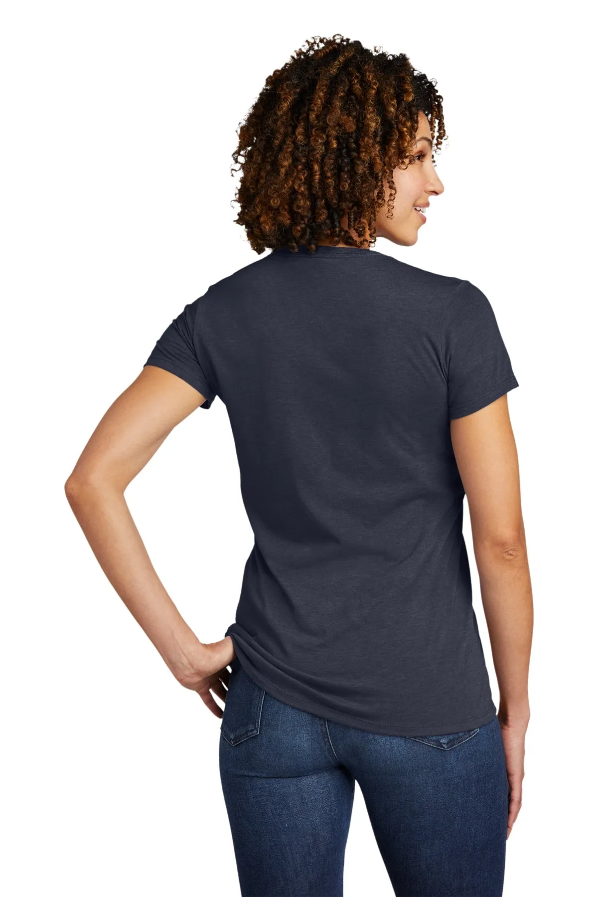 Allmade Women's Tri-Blend Branded V-Neck Tee, Rebel Blue