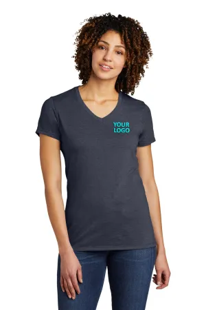 Allmade Women's Tri-Blend Branded V-Neck Tee, Rebel Blue