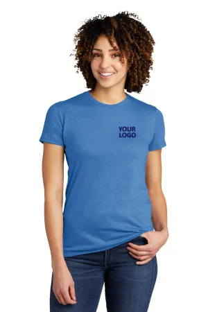 Allmade Women's Tri-Blend Custom Tee, Azure Blue