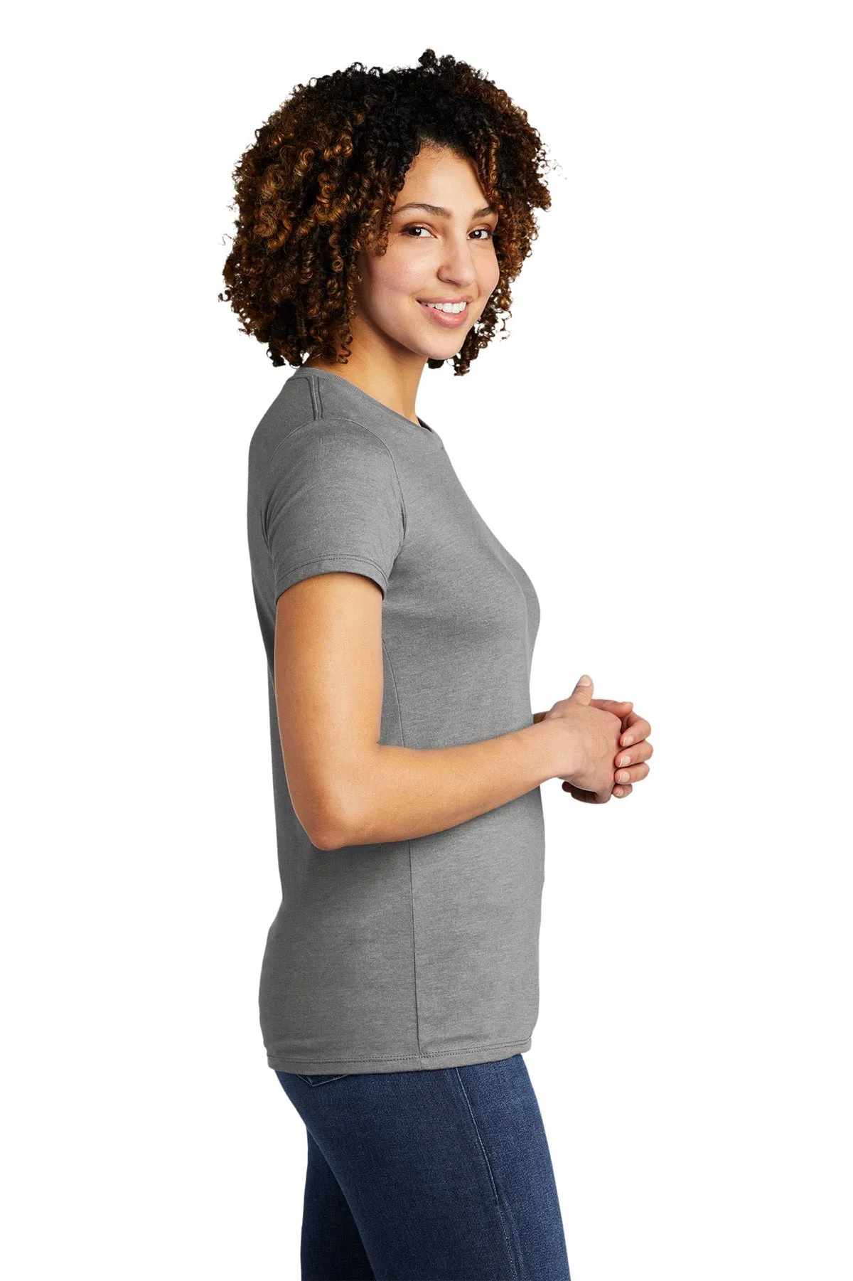 Allmade Women's Tri-Blend Customized Tee, Aluminum Grey