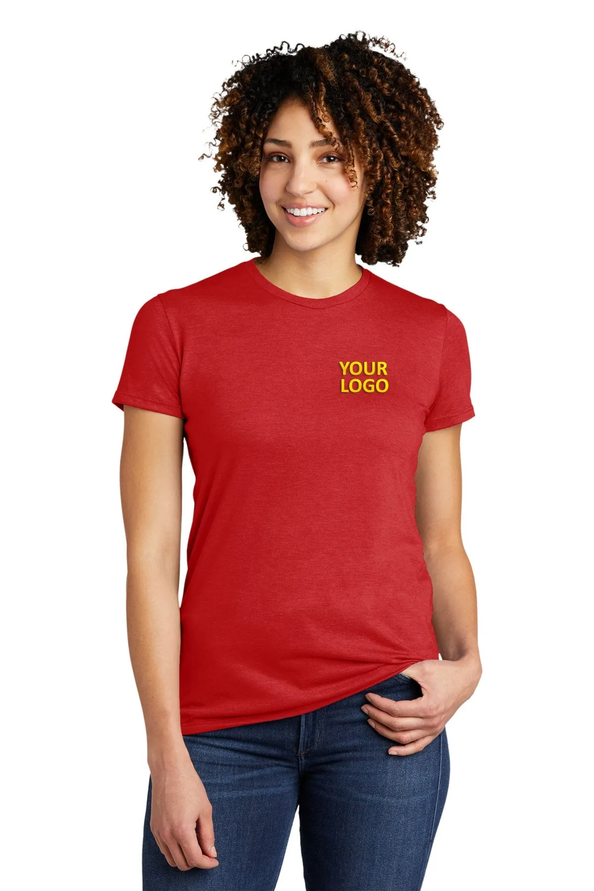 Allmade Women's Tri-Blend Customized Tee, Rise Up Red