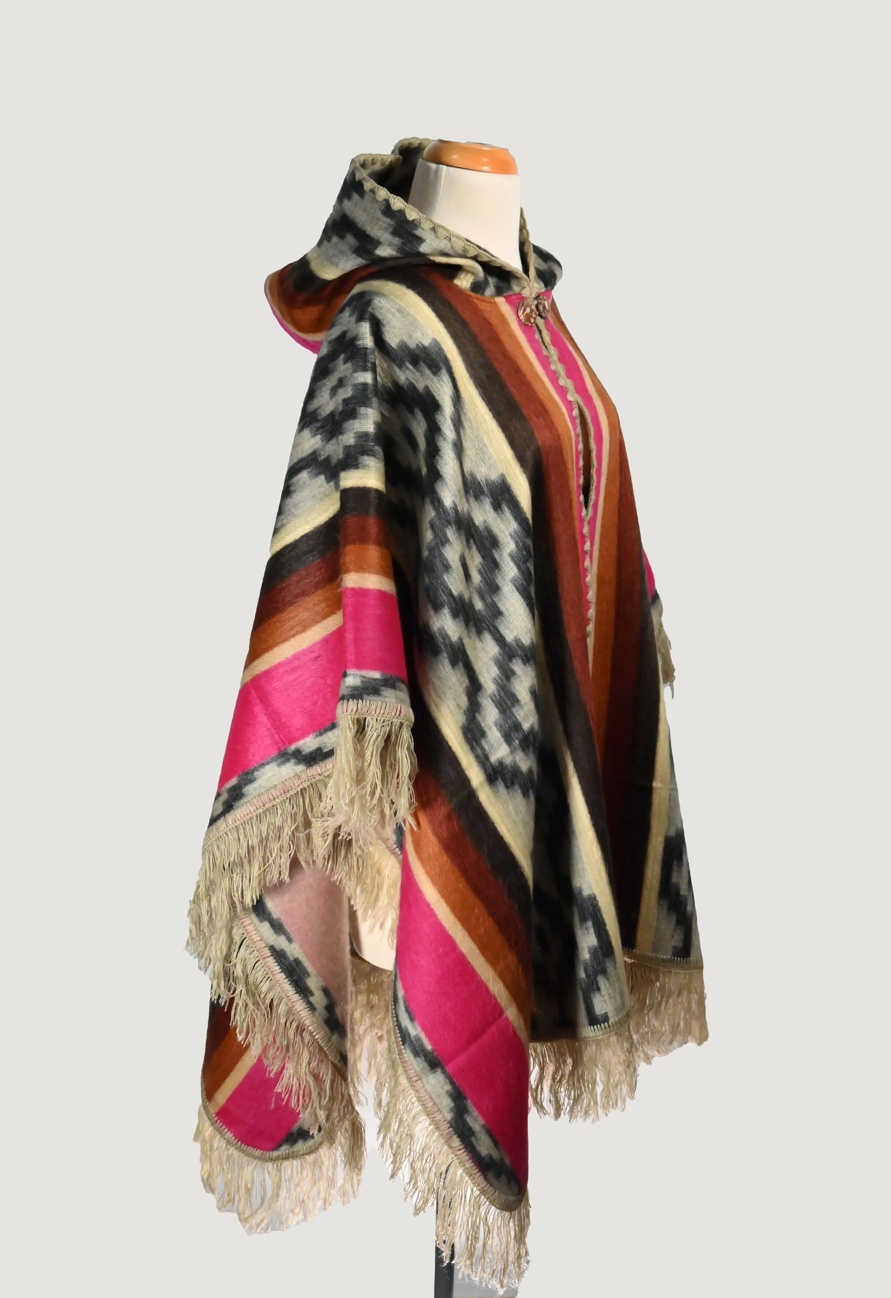 Alpaca Poncho Multi tone