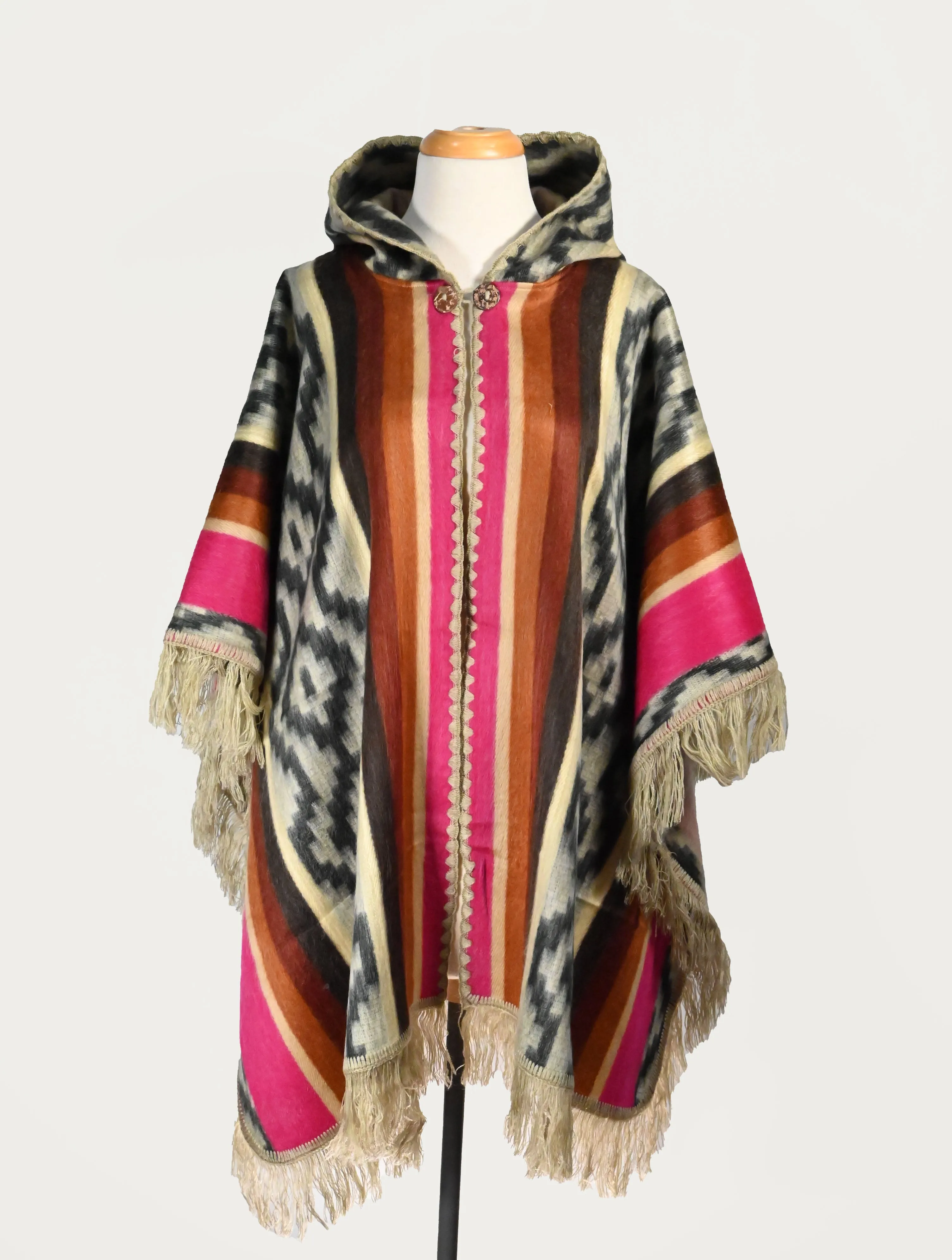 Alpaca Poncho Multi tone