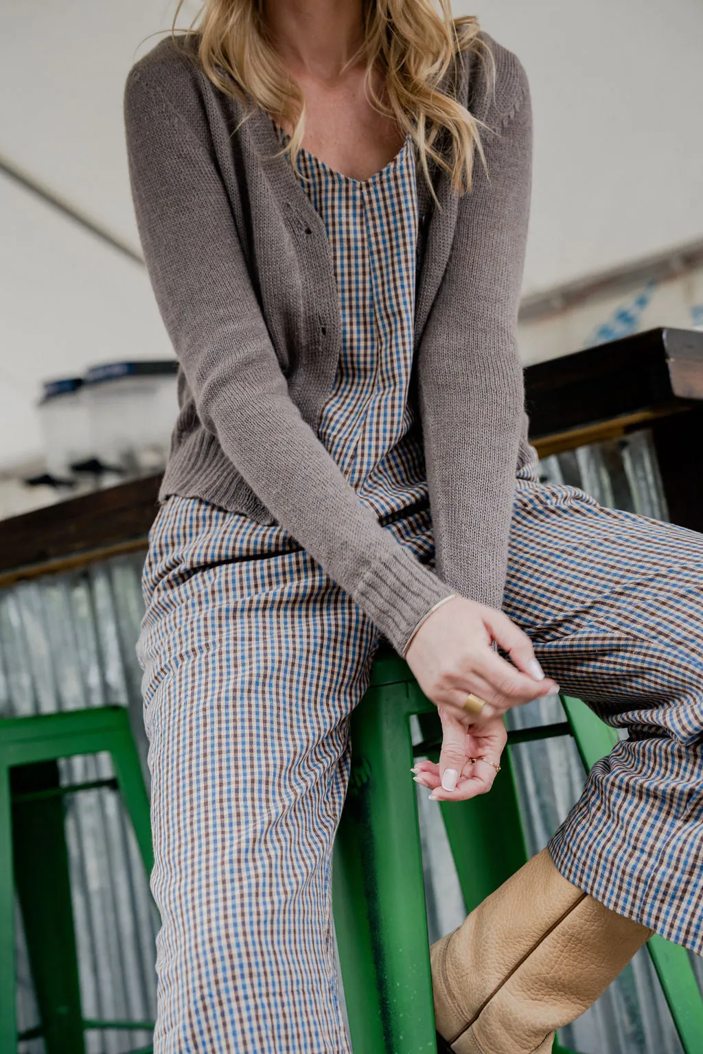 Alpaca Robbi Cardigan Sweater in Beige - Pre-Order 2/30