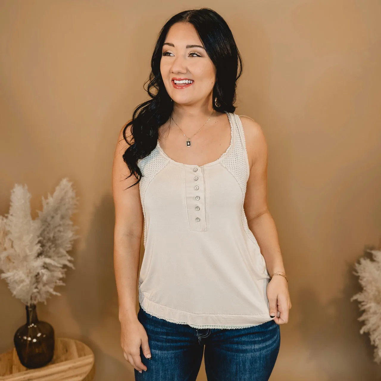 Always Been About It Thermal Tank - Almond