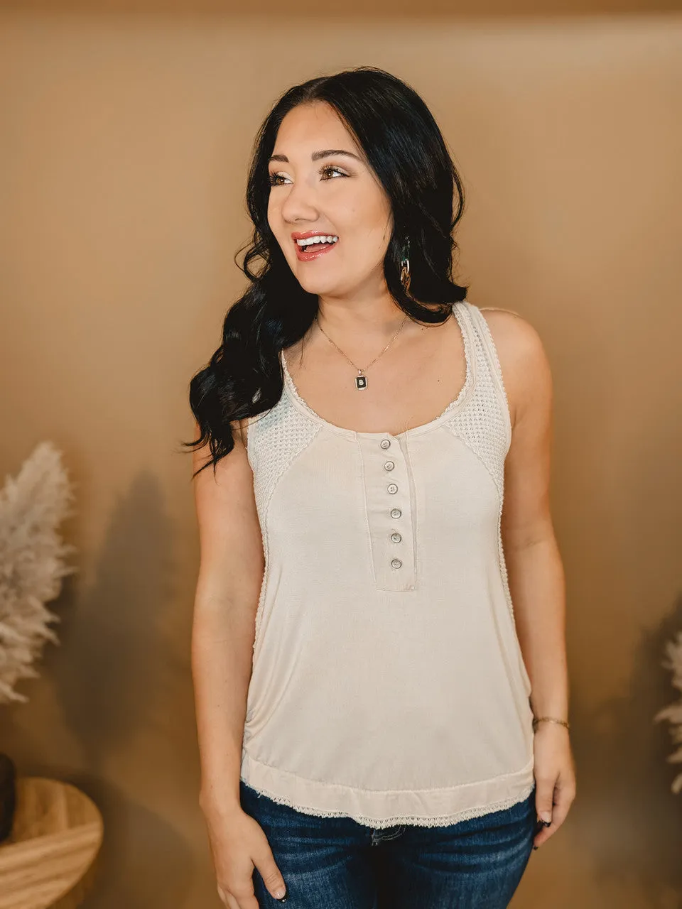 Always Been About It Thermal Tank - Almond