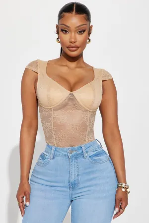 Amelia Lace Top - Sand