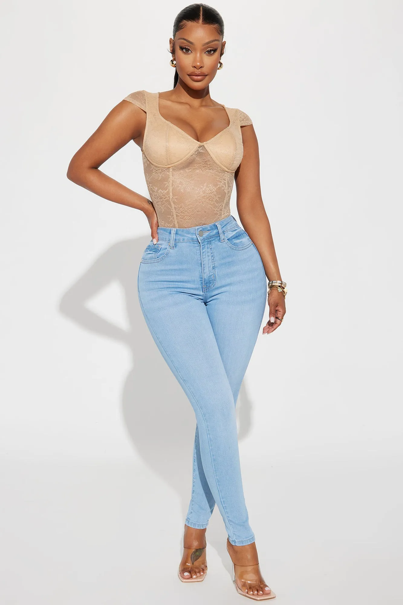 Amelia Lace Top - Sand