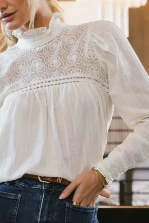 Anahi Lace Top in Cream - FINAL SALE