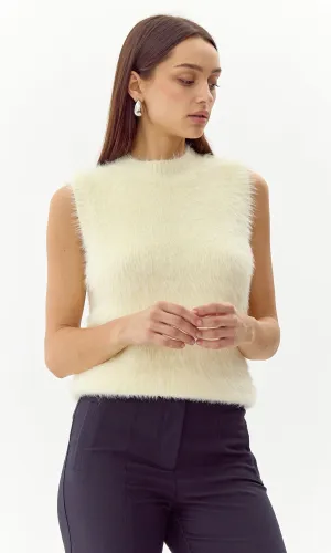 Angie Fuzzy Knit Top