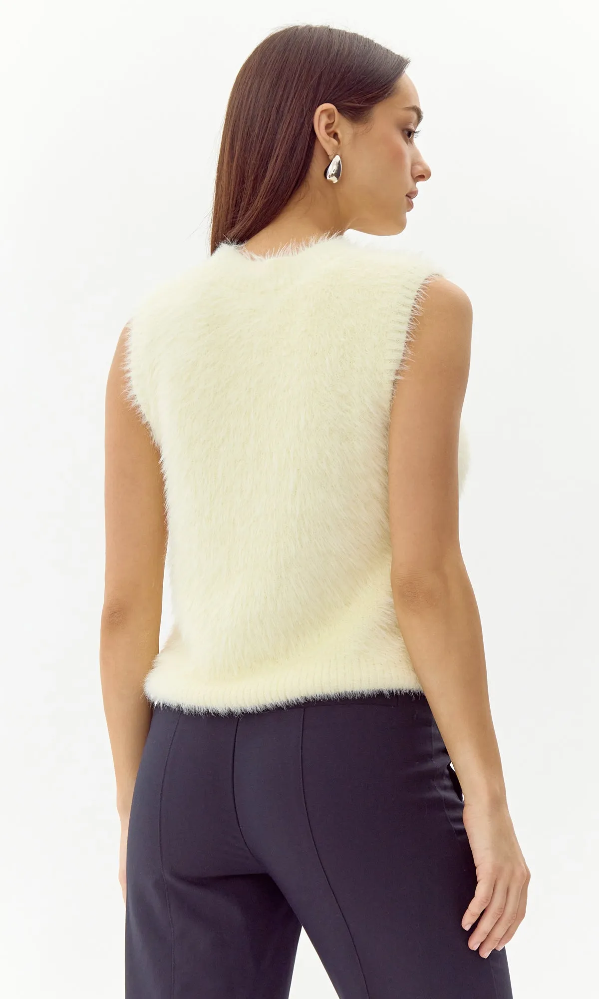 Angie Fuzzy Knit Top