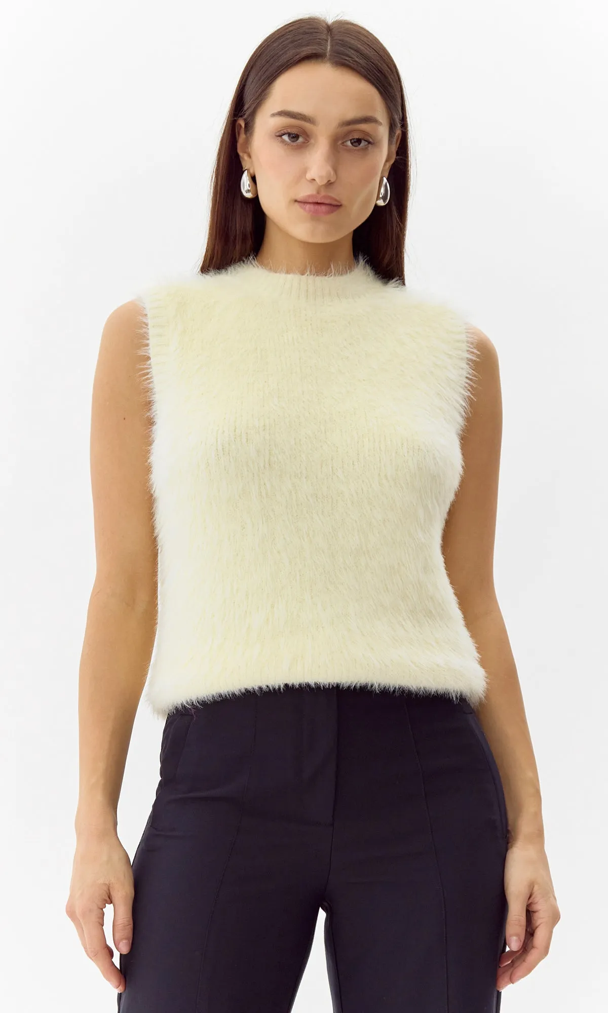 Angie Fuzzy Knit Top