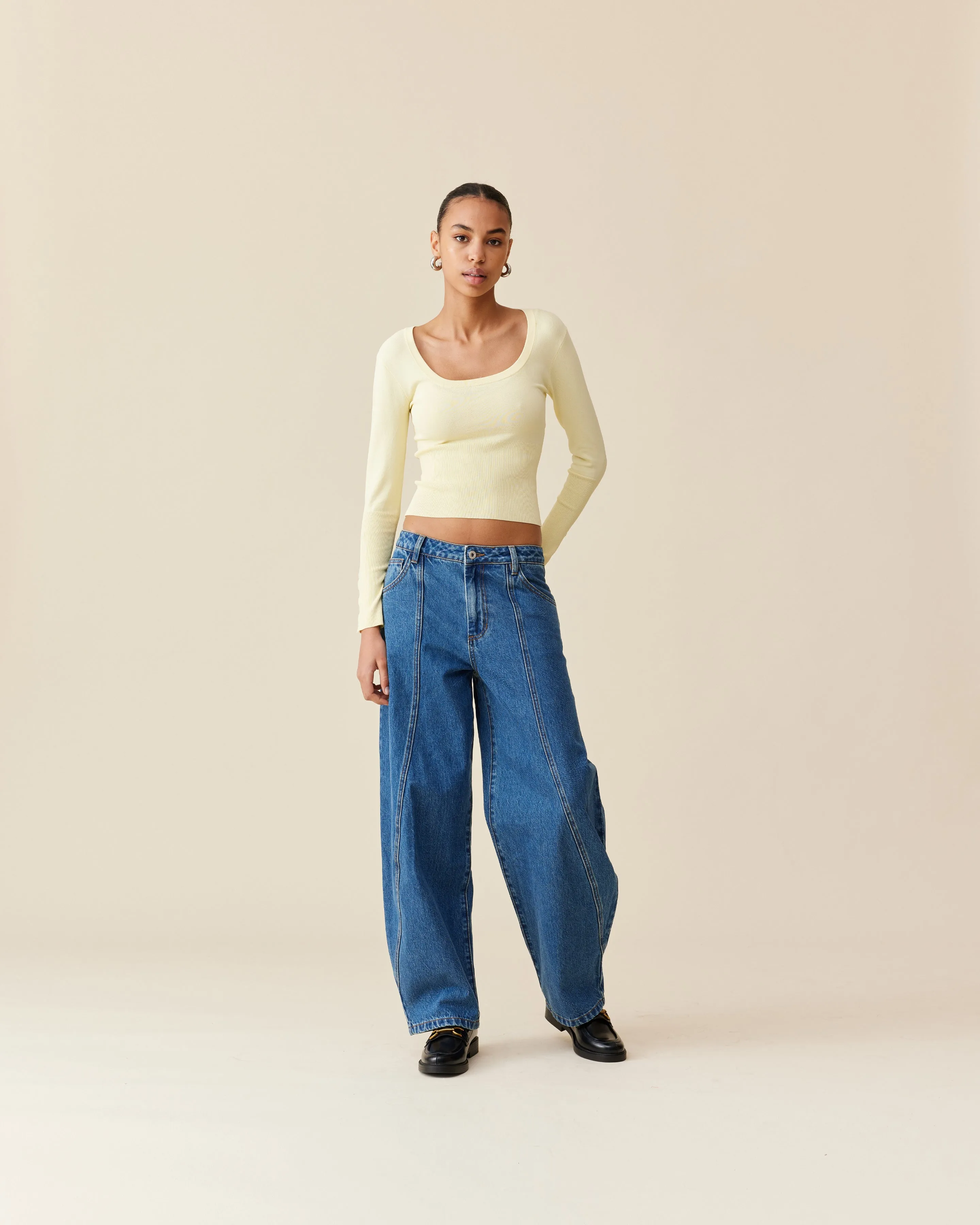 ANNA KNIT TOP BUTTER