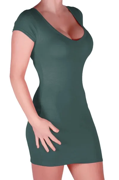 Annalise V Neck Cap Sleeve Bodycon