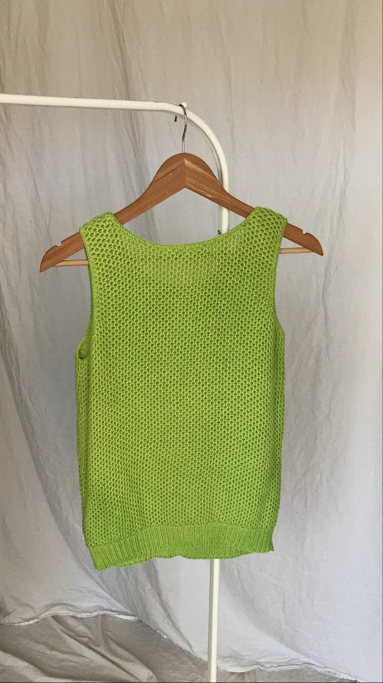 Apple Green Knit Tank - M/L