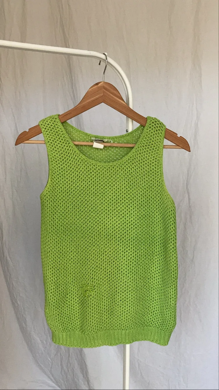 Apple Green Knit Tank - M/L