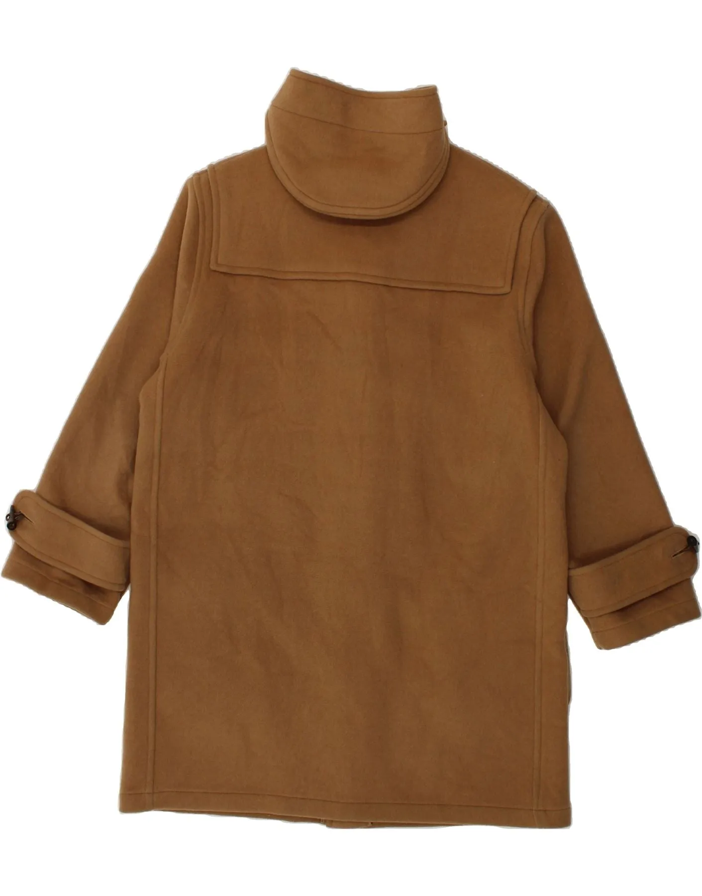 AQUASCUTUM Mens Hooded Duffle Coat UK 36 Small Brown Wool