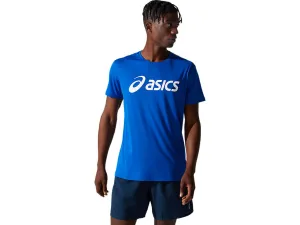 ASICS MEN'S SILVER LOGO BLUE TEE